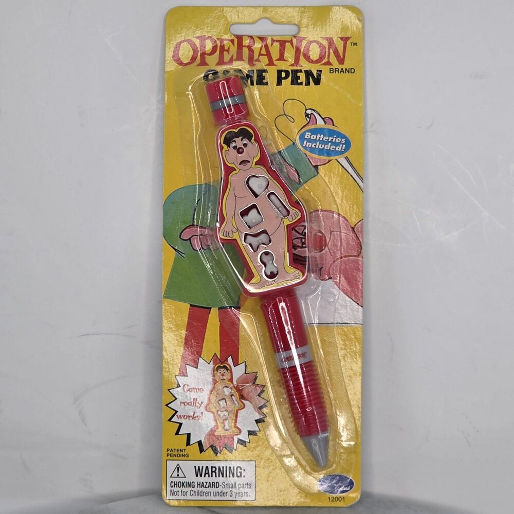 Operation Game Pen Brand Batteries Included Vintage Red Chrome Collectible New